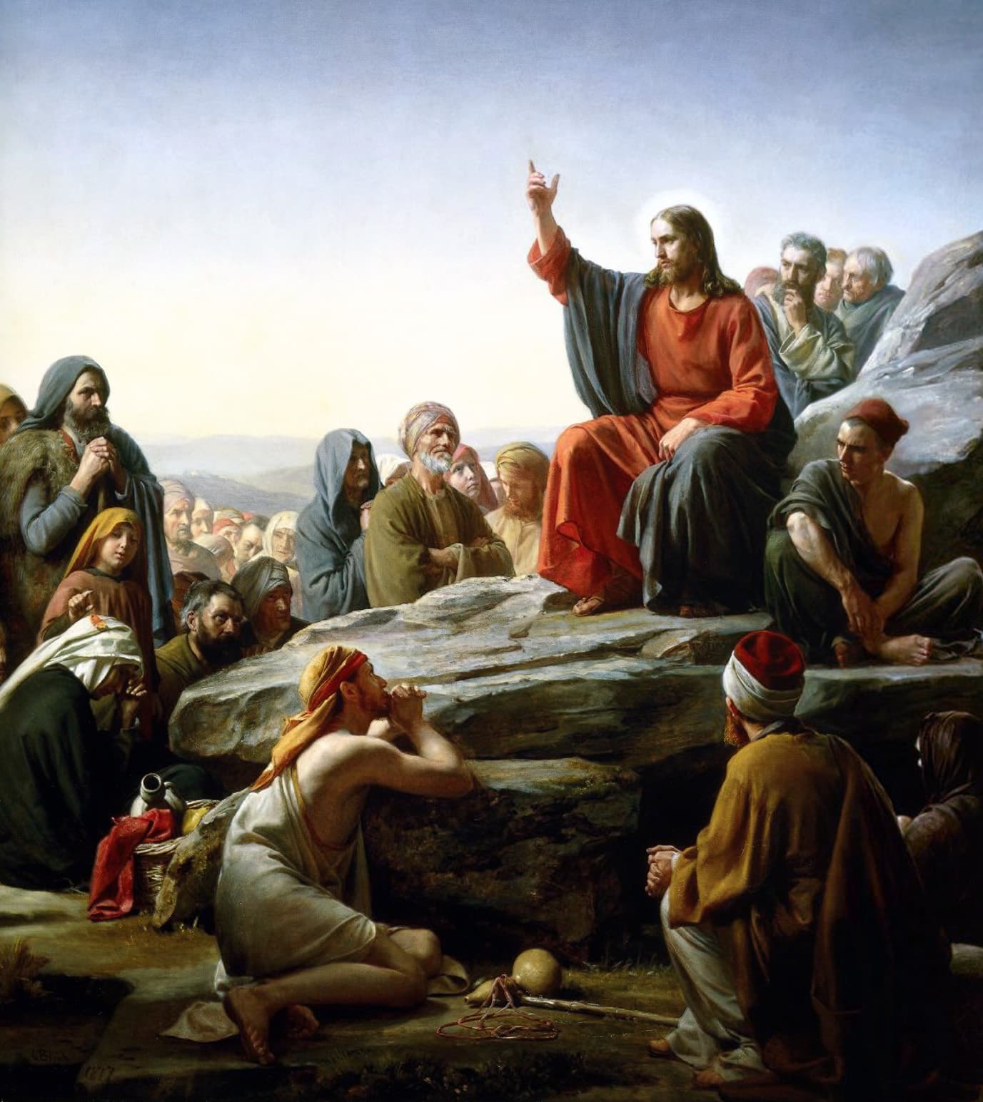 Jesús enseñando en el monte